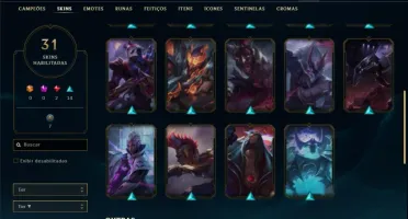 Conta bronze 1 com 70 Champs e 31 Skins