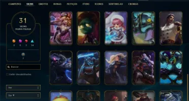 Conta bronze 1 com 70 Champs e 31 Skins