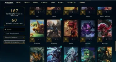 Conta bronze 1 com 70 Champs e 31 Skins