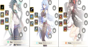 CONTA GENSHIN AR57⭐12 LENDÁRIOS⭐HUTAO+HOMA|AYAKA+CORTADORA⭐+
