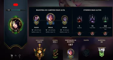 Conta level 136, 27 skins, Gold 2 + Dados de criação