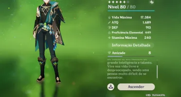 Conta com Alhaitam, Eula c1, Ayato e skin limitada do kaeya