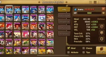 Conta Summoners Wars LV 50 Server Global