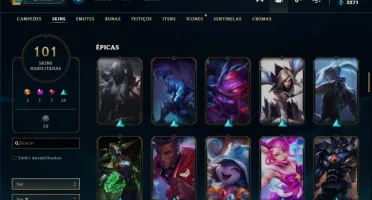 Conta prata 1 FULL CHAMPS E SKINS