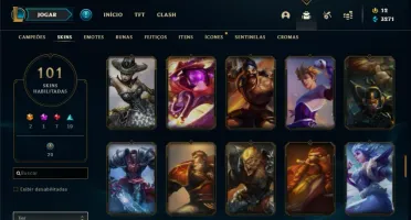 Conta prata 1 FULL CHAMPS E SKINS