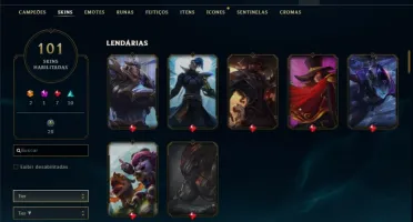 Conta prata 1 FULL CHAMPS E SKINS
