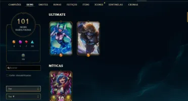 Conta prata 1 FULL CHAMPS E SKINS