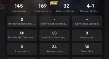 Genshin Conta Ar 42 + Hutao + Zhongli + Kazuha + Mizuki