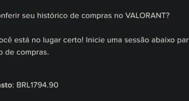 Conta Valorant 1800 reais em skins