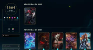 Conta League of legends - +-1600 skins