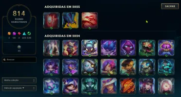 Conta League of legends - +-1600 skins