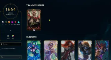 Conta League of legends - +-1600 skins