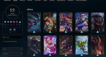 Conta League of Legends Full Acesso - 59 Champs e 52