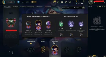 Conta League of Legends Full Acesso - 59 Champs e 52