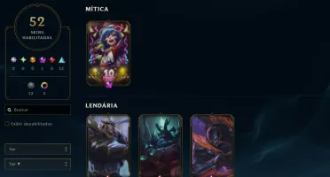 Conta League of Legends Full Acesso - 59 Champs e 52