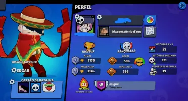 Conta de brawl stars com bralwler lendário