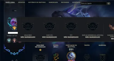 Unranked com 75 Champs e 51 Skins + 1 Prestigio do Yasuo