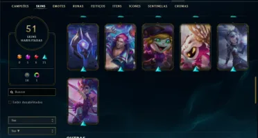 Unranked com 75 Champs e 51 Skins + 1 Prestigio do Yasuo
