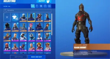Conta Fortnite Com Cavaleiro Negro