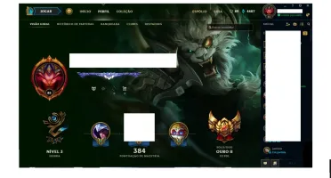 CONTA LOL BORDA DIAMANTE, ELO ATUAL GOLD 2