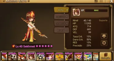 Conta summoners wars, 28 6* estrela, 7 nat 5* com homunculus