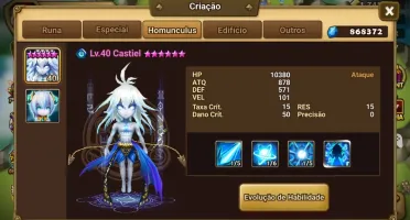 Conta summoners wars, 28 6* estrela, 7 nat 5* com homunculus