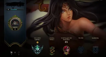 Conta lol Platina 1 com mmr d1/d2 75% de Win rate