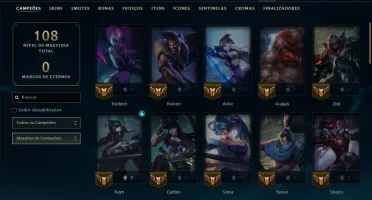 Prata 4 com 55 Champs e 48 Skins ( Mais de 60 Jogos )