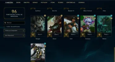CONTA LEAGUE OF LEGENDS PLATINA 3 (LOL)