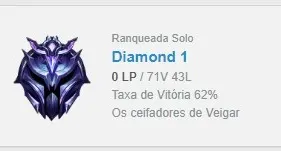 Conta DIAMANTE League of Legends
