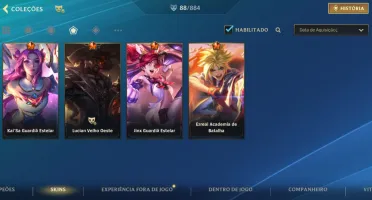 Conta Wild Rift 88 skins nível 281 Ex Challenger