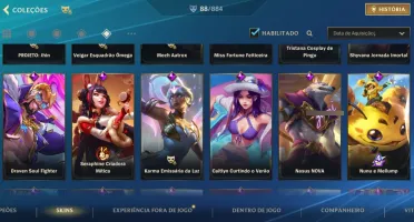 Conta Wild Rift 88 skins nível 281 Ex Challenger
