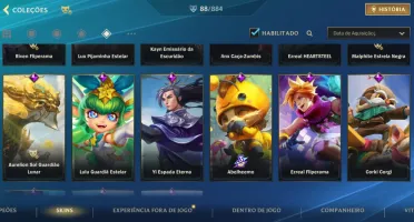Conta Wild Rift 88 skins nível 281 Ex Challenger