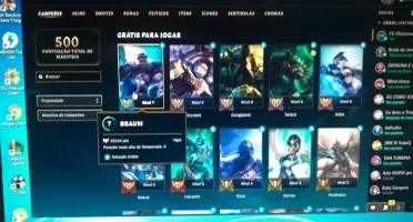 Vendo conta de league of legends platina 3