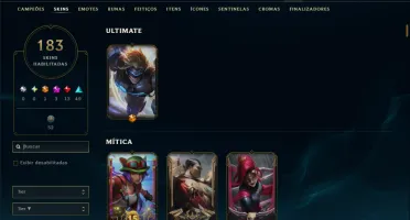 Unranked com TODOS os Champs e 184 Skins ( MONO ADC )
