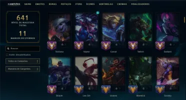 Unranked com TODOS os Champs e 184 Skins ( MONO ADC )