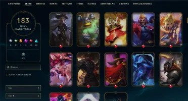 Unranked com TODOS os Champs e 184 Skins ( MONO ADC )
