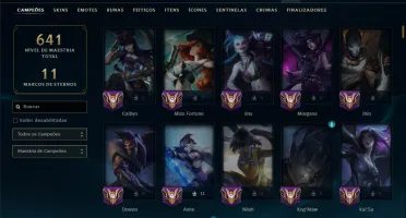 Unranked com TODOS os Champs e 184 Skins ( MONO ADC )