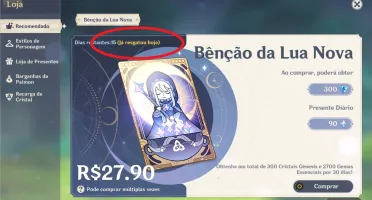 Conta Genshin Impact Kazuha e Keqing AR 37