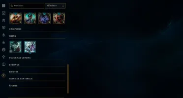 Todos os campeões e 155 skins.