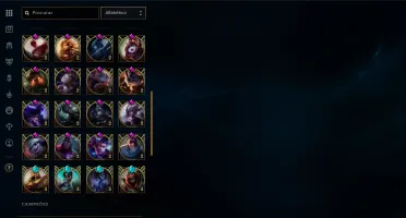 Todos os campeões e 155 skins.