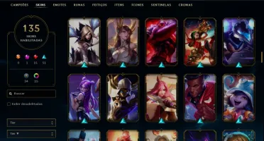 Todos os campeões e 155 skins.