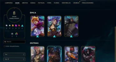 Prata 2 com 70 Champs e 8 Skins