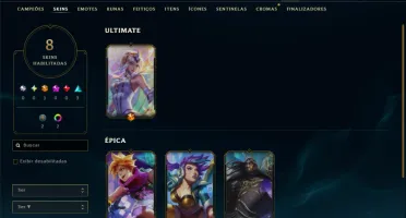 Prata 2 com 70 Champs e 8 Skins