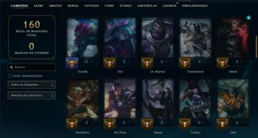 Prata 2 com 70 Champs e 8 Skins
