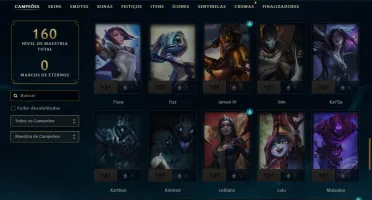 Prata 2 com 70 Champs e 8 Skins