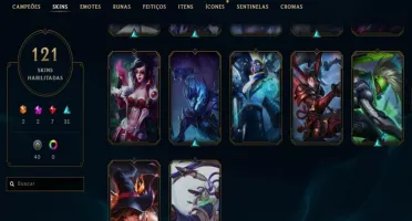 Conta Lv 304, 121 Skin Habilitadas Único Dono