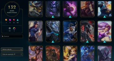 Bronze 2 com 125 Champs e 131 Skins + 1350 RP