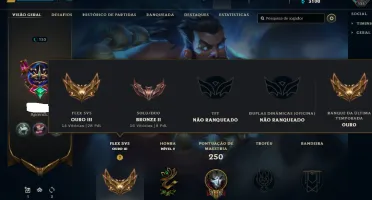 Bronze 2 com 125 Champs e 131 Skins + 1350 RP