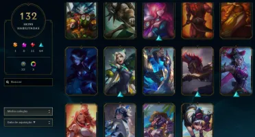 Bronze 2 com 125 Champs e 131 Skins + 1350 RP